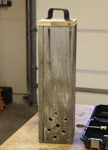 recycled wood worm tower | Halle's Hobbies